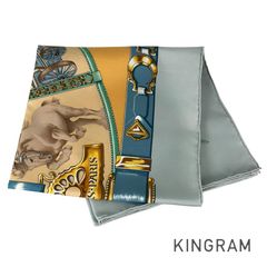 エルメス HERMES カレ 90 SERIO LUDERE セリオ ルデーレ グレー シルク