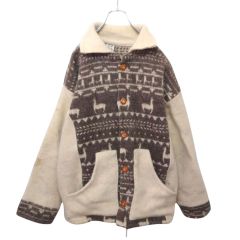 雰囲気抜群!! 90s B.FREE/ノルディック ネイティブ柄 ダッフルコート 