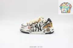 【今日特価】MLB NY / エムエルビー ニューヨーク チャンキーライナー ダッドシューズ ホワイトブラウン カピバラ 3ASXCA56N