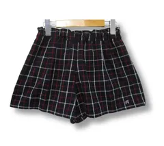 ④【送料無料】【極美品】ポンポネットジュニア　pom ponette junior 女の子 ショートパンツ チェック柄 黒 ブラック 赤白 ナルミヤインターナショナル 秋冬春用■管理番号L29523SSS26-251118-10（198）
