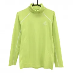 【美品】キャロウェイ 長袖ハイネックシャツ ライトグリーン ロゴ白 メンズ M ゴルフウェア Callaway