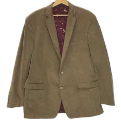 LAUREN RALPHLAUREN/ローレン ラルフローレン コーデュロイテーラードジャケット エルボーパッチ ジャケット オーバーサイズ ビックシルエット CHINA製 メンズ 44Lサイズ ブラウン