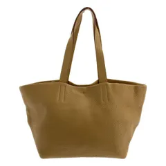 PRADA / プラダ | トライアングル ロゴ 三角 プレート レザー トートバッグ | ベージュ | レディース