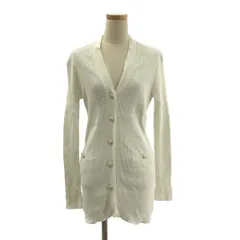 CHANEL / シャネル | コットン ココマークボタン ロングカーディガン | 36 | ホワイト | レディース