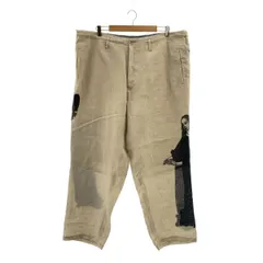 【美品】  YOHJI YAMAMOTO POUR HOMME / ヨウジヤマモトプールオム | 2024SS | Look7 U-LADY PRINT PANTS / ドローストリング ワイド パンツ | 2 | エクリュ | メンズ