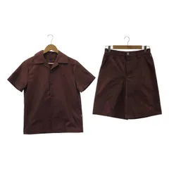 【美品】  None / | heaven BY MARC JACOBS / ヘブンバイマークジェイコブス セットアップ / ロゴワッペン オープンカラー 半袖シャツ / ショートパンツ | XS | バーガンディー | メンズ