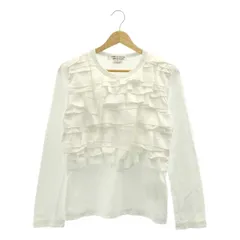 COMME des GARCONS COMME des GARCONS / コムコム | 2018AW | コットン 異素材 ティアード フリル カットソー | S | ホワイト | レディース