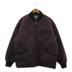 【新品】  WACKO MARIA / ワコマリア | DICKIES / LEOPARD QUILTED JACKET ディッキーズ レオパード キルティング ジャケット | M | バーガンディ | メンズ