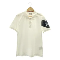 MONCLER / モンクレール | MAGLIA POLO SHIRT ロゴワッペン 鹿の子 ポロシャツ | M | ホワイト | メンズ