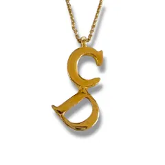 クリスチャンディオール　Christian Dior CDロゴ　ネックレス　トップ付き　ゴールド金具　ヴィンテージ