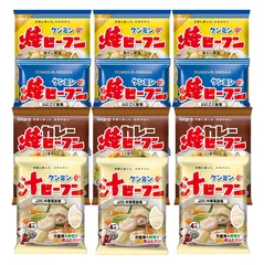 ケンミン ビーフンセット 全4種(鶏だし醤油/こく旨塩/こく旨カレー/中華風うま塩汁ビーフン)計12袋 簡単調理 せやねん紹介 健民のサムネイル