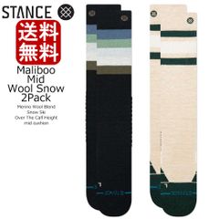 Stance Snow Ski Maliboo Mid Wool 2pack スタンス ソックス スノー スキー スノボー メリノウール 2足セット
