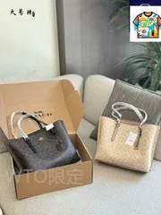 【今日特価】Coach コーチ モリー トートバッグ ダブルコンパートメント 大容量設計 中間ジッパーポケット ロングストラップ搭載