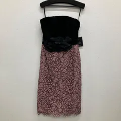 AP73　美品　Diagram　ダイアグラム　グレースコンチネンタル　ワンピース　コードレースフラワーワンピース　レース　フラワー　花　ピンク　ブラック　 オケージョン　結婚式　パーティー　裏地あり　タグ付き　レディース