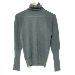 美品 24AW COLUMN コラム エストネーション シルクブレンド タートルネックニット カットソー 42-140-12-080003 サイズF グレー レディース 古着 中古 USED