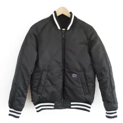 良品 NANO UNIVERSE ナノユニバース 西川ダウン リバーシブル MA-1 ジャケット ブルゾン NUC54DW0736TS Sサイズ ブラック メンズ 古着 中古 USED