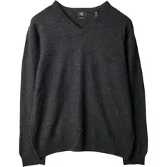 古着 90~00年代 カルバンクライン Calvin klein extra fine merino Vネック メリノウールニットセーター メンズL相当/eaa595290
