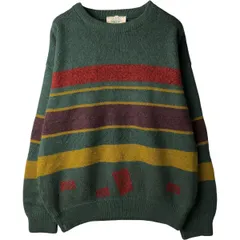 古着 90年代 BLARNEY WOOLLEN MILLS ボーダー柄 アクリル×ウールニットセーター メンズL相当 ヴィンテージ/eaa593069