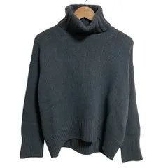 美品 22AW GALERIE VIE ギャルリーヴィー トゥモローランド ファインウールタートルネックプルオーバー ニット S チャコールグレー レディース 古着 中古 USED