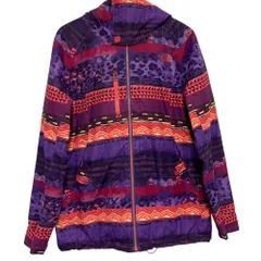 美品 THE NORTH FACE ノースフェイス 総柄 スノーボードウェア ジャケット サイズМ パープル系 レディース 古着 中古 USED
