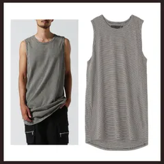 新品 未使用 A.F ARTEFACT (エーエフアーティファクト) ストライプ ロングタンクトップ 2 ブラック