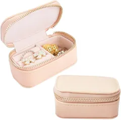 I'm so happy ジュエリーケース 持ち運び アクセサリーケース ミニ コンパクト 携帯用 ネックレス (イエロー)