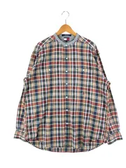 【現状渡し品】TOMMY HILFIGER トミーヒルフィガー 90’s BAND COLLAR L/S CHECK SHIRT 90年代 バンドカラー チェックシャツ 【146-240301-kk-44-tag】