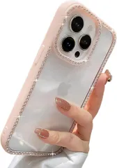 竹下工房 ラインストーンケース キラキラ かわいい 韓国 foriPhone SC-100 (ピンク,  iPhone13pro)