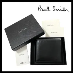 【Paul Smith】二つ折り財布 レザー ブラック/黒 AJXA 1033 W567 コンパクトウォレット ポールスミス (SER-5816)
