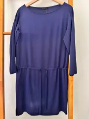 セオリー シルク ネイビーワンピース