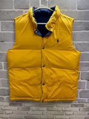 【G4-04】Polo  Palph  Lauren   サイズ不明　　ダウンベスト　　黄色　紺色
