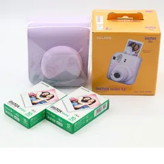 【instax mini フィルム 2箱+カメラケース付】FUJIFILM instax mini12 チェキ カメラ  ライラックパープル【送料込み・即日発送】