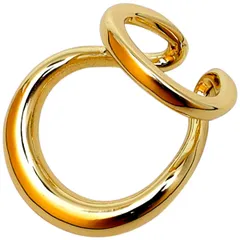 【迅速発送】クライフイヤーカフ イヤーカフス イヤカフ イヤリング 大ぶり 金属アレルギー対応 ダブルライン 片耳用 ゴールド/シルバー