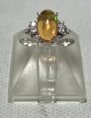 PT950 オパール・ダイヤモンド リング 品番d23-33 PT950 オパール