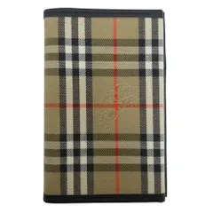 美品 BURBERRY バーバリー ノバチェック柄 ミニシステム手帳 カードケース ベージュ レディース 古着 中古 USED