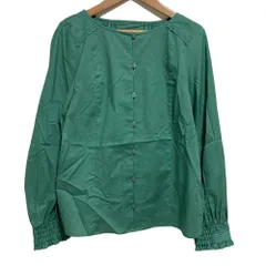 未使用 BLUE LABEL CRESTBRIDGE ブルーレーベルクレストブリッジ 長袖 ブラウス サイズ36 グリーン  レディース 古着 中古 USED