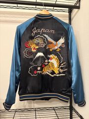 ヨ*ー様 【美品 早い者勝ちです】BLUE/BLUE スカジャン 虎　（リバーシ ヨ*ー様 【美品 早い者勝ちです】BLUE/BLUE スカジャン 虎 （リバーシ