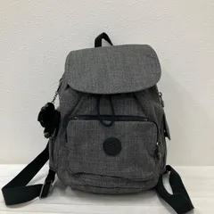 6317　Kipling キプリング　リュックサック　バックパック　リュック　ブラック　黒　グレー　レディース　チャーム付き　モンキー　ゴリラ　ポケット多数　多機能　機能的　軽量　カジュアル　シンプル