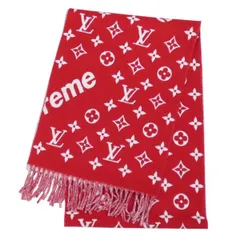 ⭐︎安心鑑定可⭐︎ルイヴィトン マフラー カシミヤ100% レッド ⭐︎安心鑑定可⭐︎ルイヴィトン マフラー カシミヤ100% レッド