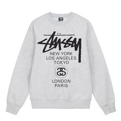 STUSSY トレーナー スウェット グレー 8020 Crew なえなの着用 - メルカリ