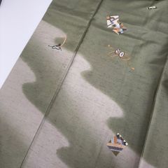 夏着物 蜻蛉柄 とんぼ 灰青 淡い錫色 - メルカリ