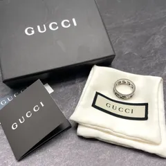 GUCCI グッチ Gロゴ シルバーリング 実寸13-14号 アラベスク 箱袋付 GUCCI グッチ Gロゴ シルバーリング 実寸13-14号 アラベスク 箱袋付 メンズ
