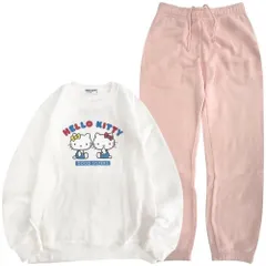 ハローキティ スウェット パンツ セットアップ 裏起毛 ルームウェア 部屋着 パジャマ キャラクターズ hk1654-80