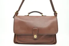 オールド コーチ ヴィンテージ 2way ショルダー ビジネスバッグ ブリーフケース 書類鞄 5180 USA製 メンズ レザー ブラウン COACH 4162h