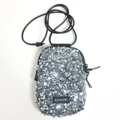 【美品】BAYFLOWベイフロー★ スパンコール　多機能！　ミニショルダー　シルバー系　＊ｋ4479
