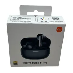 【管2511-253】未開封☆Xiaomi Redmi Buds 6 Pro  シャオミ レッドミー・バッズ6プロ  ワイヤレスイヤホン ブラック ワイヤレス ノイズキャンセリング対応