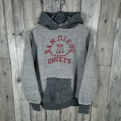 DENIM DUNGAREE デニムダンガリー 50s style SAN DIEGO CHIEFS 霜降り 肉厚 厚地 裏起毛 スウェット スエット パーカー レディース L サイズ