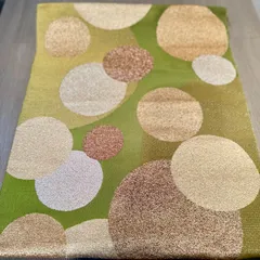 京都の帯屋さん　シルク帯地アート 　ラメ糸水玉 黄緑