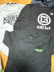 Wilson/コリア バスケット Tシャツ ブラック/白