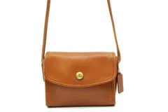 オールド コーチ ヴィンテージ ミニ ショルダーバッグ F4D 9892 ポシェット フルグレインレザー 茶 ブラウン COACH 4143h